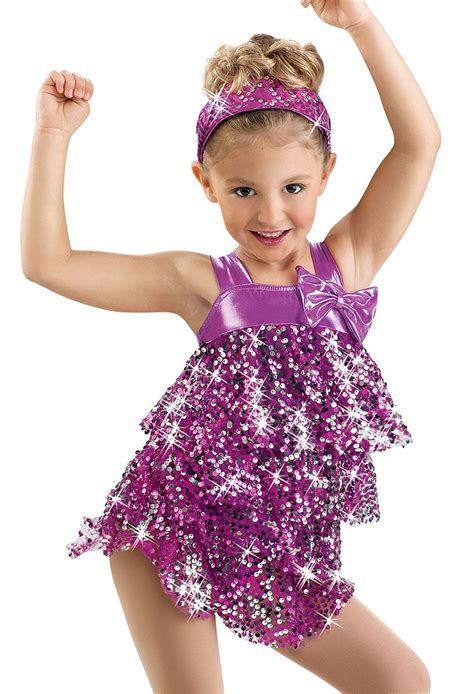 Girls' Mesh Sequin Ruffle Dress; Weissman Costumes Dance Recital Costumes, Cute Dance Costumes ...