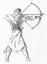 Archer Medieval Pages Coloring sketch template