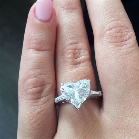 Platinum 2.96ct Heart Shape Diamond Engagement Ring