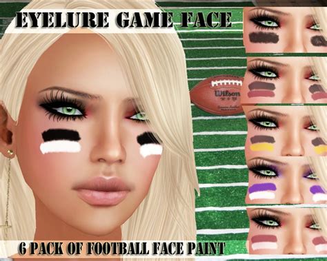 Second Life Marketplace - Eyelure GAME FACE [Football Face Paint] 6 pack