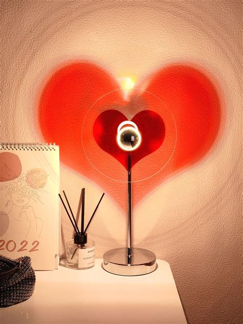 Valentine's Day Heart Pattern Projection Lamp 1pc - Novelty Lighting | Heart lamp, Dream room ...
