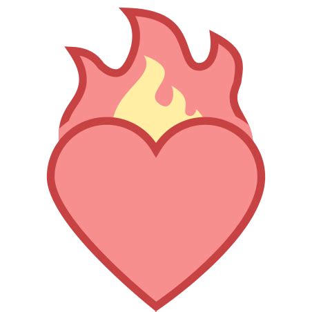 Fire Heart icon in Office Style