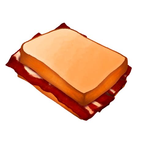 rökt bacon smörgås rostat bröd vattenfärg ClipArt 11653191 PNG