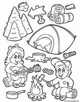 Preschool S Camping In Summer Seasonbbef Coloring Pages Printable sketch template