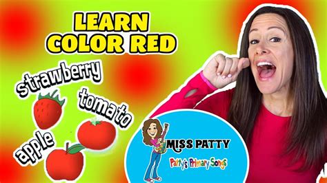 Learn Red Color of the Day Children's Song by Patty's Primary Songs | Sign Language | Color Red ...