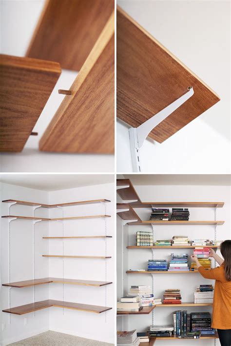 Build & Organize A Corner Shelving System | Bookshelves diy, Diy wood ...