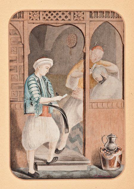 [Ottoman Empire] A Barber Shop, 18th Century (Osmanlı Berber Dükkanı ...