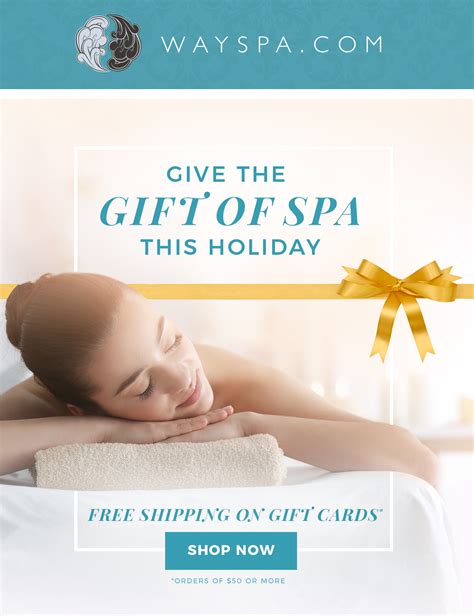 Wrap up the holidays and get free shipping on every spa gift card of ...