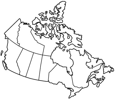 Canada Provinces Blank • Mapsof.net