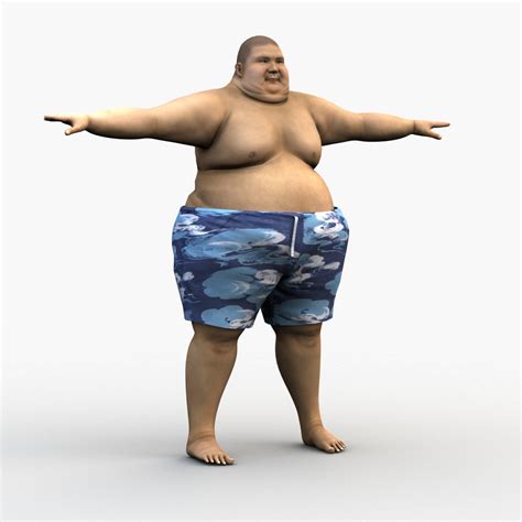 3D Fat Man 0012 | CGTrader