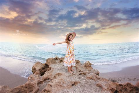 Jupiter Florida Beach Photography - Child Children Photography - Sea Flowers Photography - Sea ...