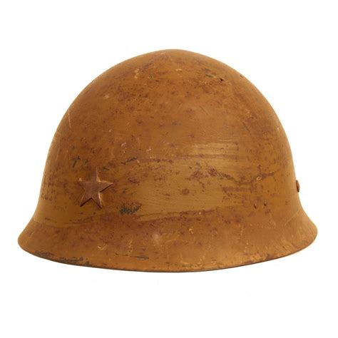 Original Japanese WWII Army Type 92 Tetsubo Combat Helmet with Named L – International Military ...