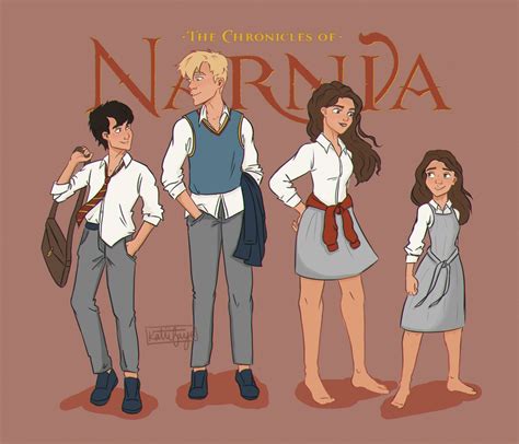 The Pevensies: Edmund, Peter, Susan, Lucy from The Lion, the Witch, and the Wardrobe Anime Child ...