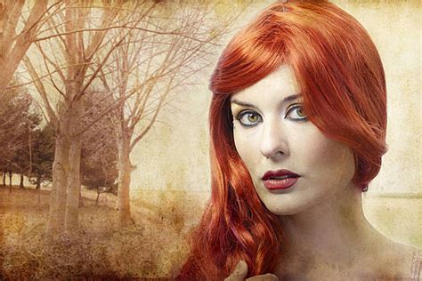 Renaissance Redhead Beauty Amidst A Forest Backdrop Medieval Europe Female Photo Background And ...