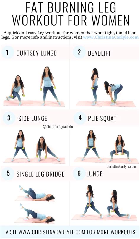 Fat Burning Leg Workout for Women for Toned Legs - Christina Carlyle