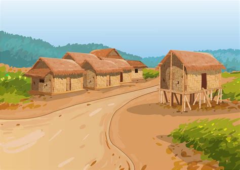 Indian Village Cartoon Images Free Download - Village Clipart Scene ...