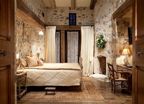 25 Bedrooms that Celebrate the Textural Brilliance of Stone Walls