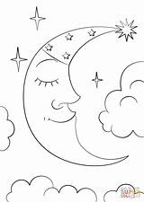 Cartoon Crescent Moon coloring page  Free Printable Coloring Pages sketch template