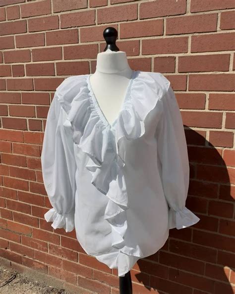 White Frilly PIRATE Shirt. Goth Vampire Alternative - Etsy