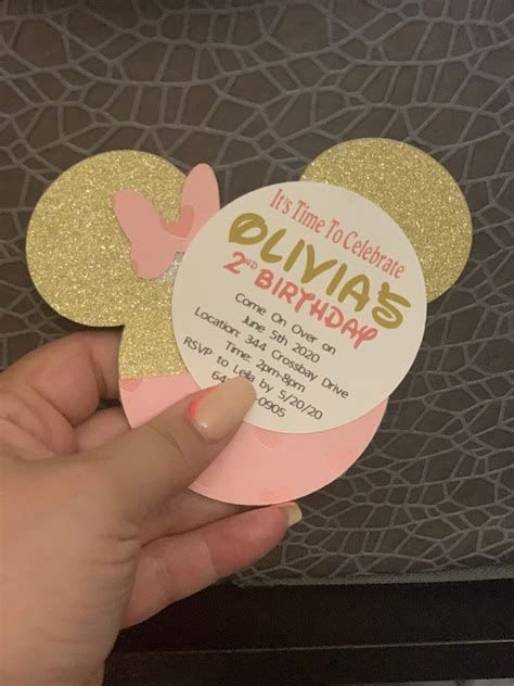 Minnie Mouse Inspired Party Invitations - Etsy