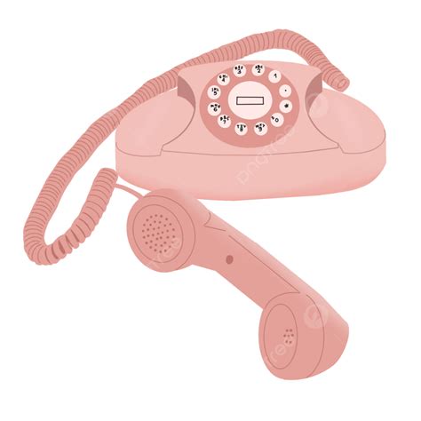 Pink Telephone Clipart Transparent Background, Pink Telephone Vintage ...