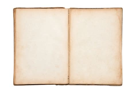 Open Old Blank Book With Clipping Path Stock Photo - Download Image Now - iStock