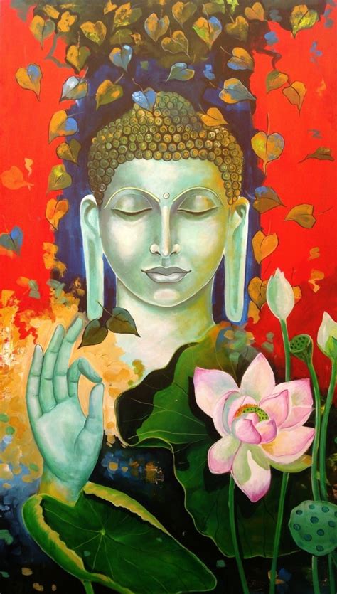 Buddhist paintings & drawings ☸️ | Buddha painting canvas, Buddha ...