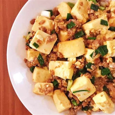 Easy and Quick Chinese Stir-fry Ground Pork With Tofu Recipe