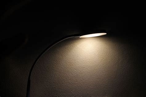 HD wallpaper: Turned on Desk Lamp, dark, gold, light, shadow ...