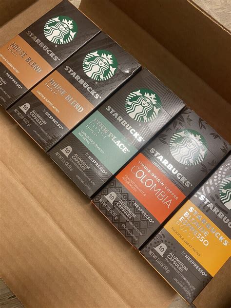 Starbucks Nespresso Variety Pack Medium Roast 50 Capsules Original Line ...