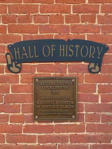 The Clay County Courthouse Historical Marker