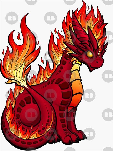 Fire Dragon Sticker by bgolins | Redbubble 659918151628373378 | Fire ...