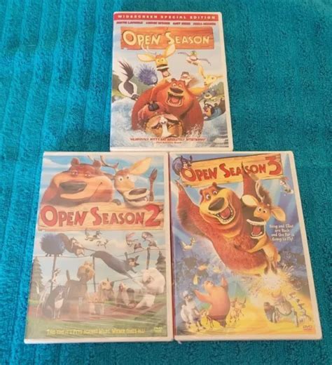 OPEN SEASON - ANIMATED - Lot of 2 DVDs - 1, 2, & 3, - 2 & 3 NEW SEALED $5.98 - PicClick