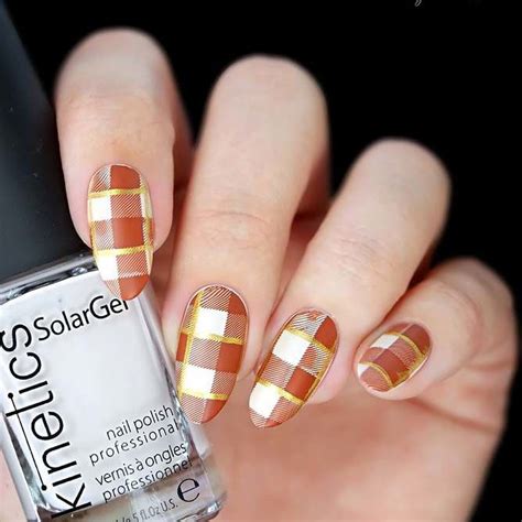 Autumn Checkerboard Nails Pictures, Photos, and Images for Facebook, Tumblr, Pinterest, and Twitter