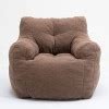 Panpan Bean Bag Chairs With Memory Foam,37" W Coffee Teddy Bean Bag Chair,fluffy Lazy Sofa-the ...