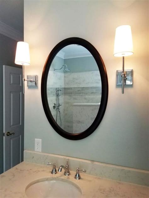 Oval Bathroom Mirror Wood Frame – Everything Bathroom