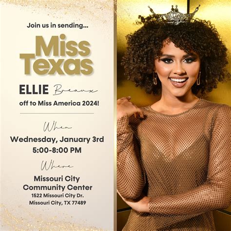 Houston native Miss Texas America Ellie Breaux competing for Miss ...