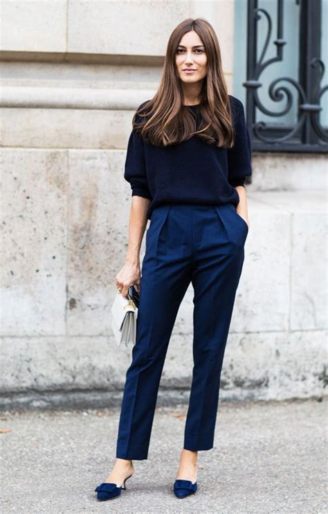 46 Stylish Navy Pants Work Outfit to Try #women fashion # #StylishNavyPants #WorkOutfittoTr ...