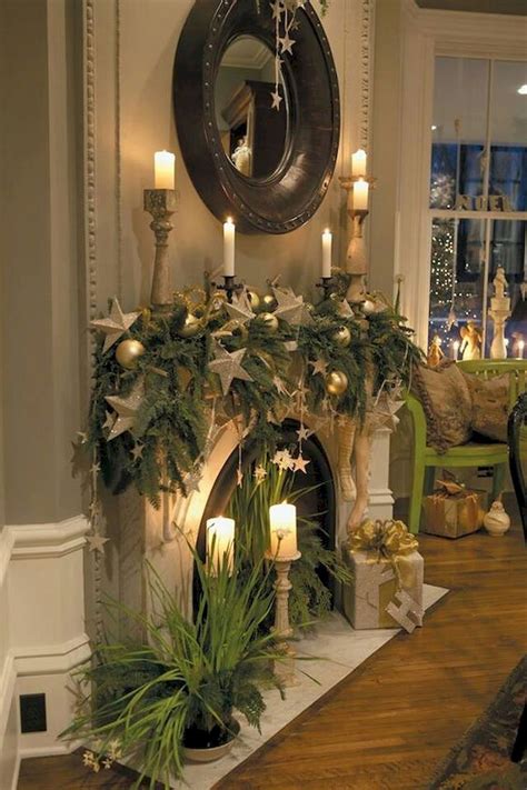 50 Elegant Christmas Mantel Decor Ideas | Christmas mantel decorations, Christmas mantels ...