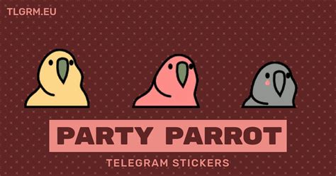 “Party Parrot” animated sticker set for Telegram