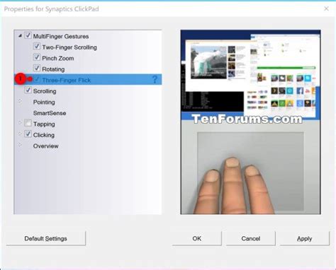 How to Enable or Disable Touchpad MultiFinger Gestures in Windows 10 ...