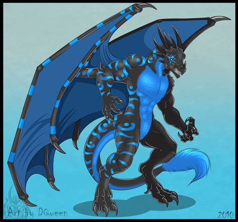 Anthro Dragon - Commission by DrakainaQueen on DeviantArt