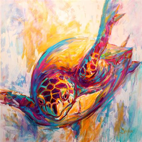 paintings of turtles | ... Art Painting - Theres More Than Just Fish In ...