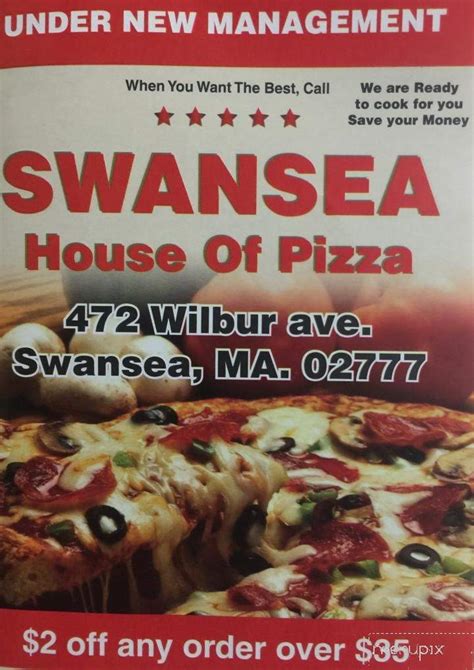 Menu of Swansea House of Pizza in Swansea, MA 02777