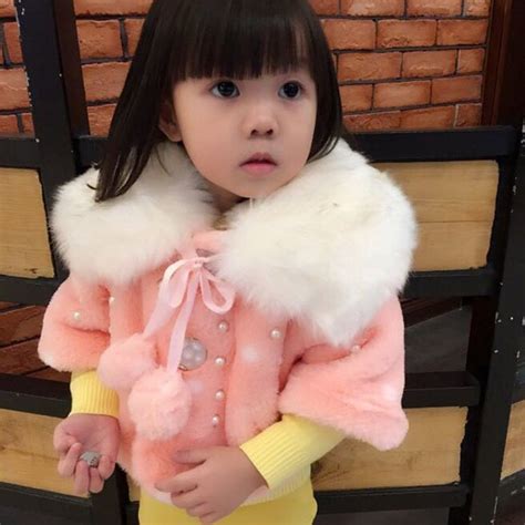 Yaheeda Baby Girl Plush Short Coat Cloak Jacket Outwear Snowsuit Ball Thick Warm Clothes N18 ...