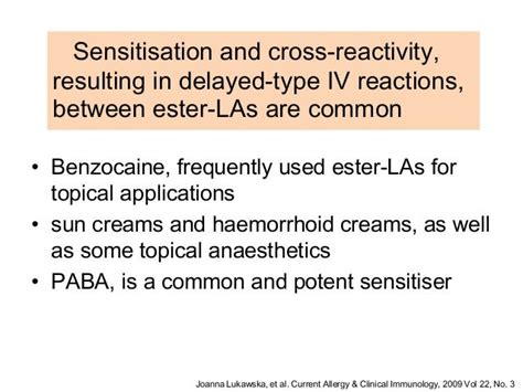 Local anesthetic allergy