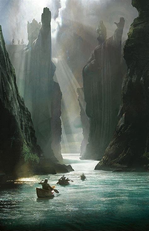 "Lord of the Rings The Gates of Argonath" by Craig Mullins : lotr