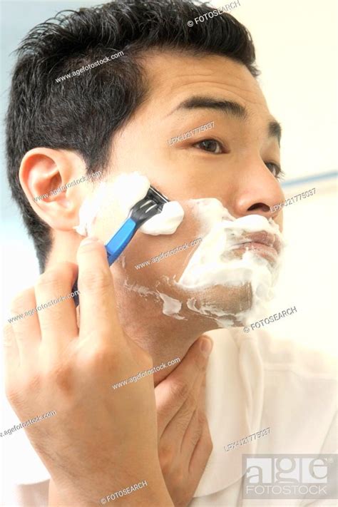 Man shaving a mustache, Stock Photo, Picture And Royalty Free Image ...