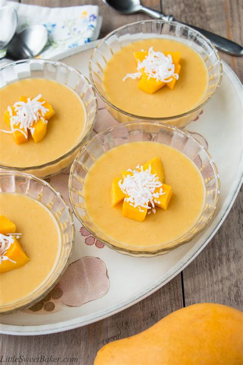 Mango Pudding {video recipe} - Little Sweet Baker | Mango dessert ...