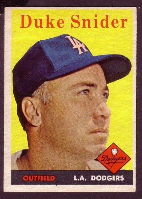 1958 TOPPS DUKE SNIDER CARD NO:88 NEAR MINT | eBay | Baseball cards ...